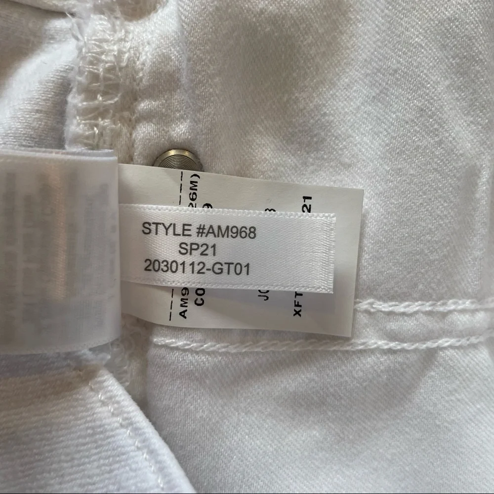 J Crew Long Denim Short in White Jean Size 29